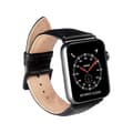 Miniatyrbild 1 av 4: Buffalo Apple Watch 42/44/45/49 mm Armband Äkta Läder Svart
