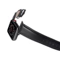 Miniatyrbild 3 av 4: Buffalo Apple Watch 41/40/38 mm Armband Äkta Läder Svart