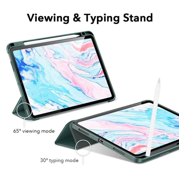 ESR iPad Air 2025-2020 Fodral Rebound Pennhållare Svart
