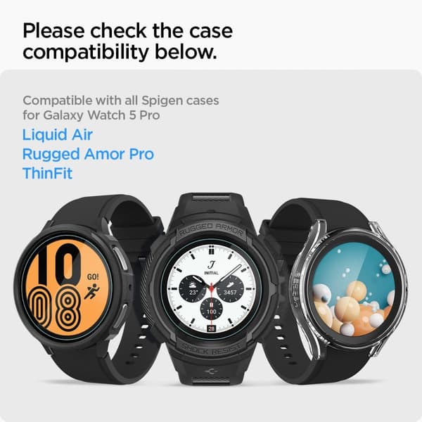 Spigen Galaxy Watch 5 Pro 45mm 2-PACK "Ez Fit" Glas.tR Skärmskydd