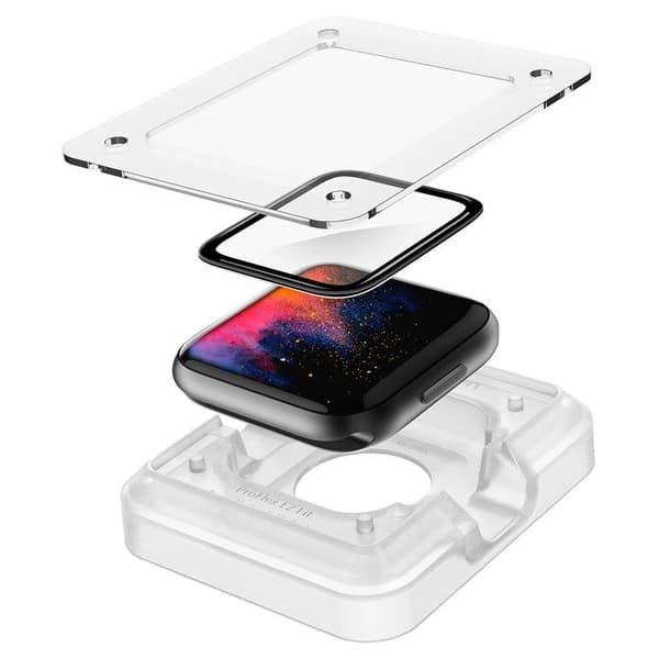 Spigen Apple Watch 44 mm 2-PACK "Ez Fit" Skärmskydd Pro+Flex