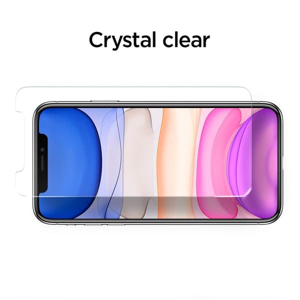 Spigen iPhone 11 / XR ALM Glas FC Heltäckande Skärmskydd