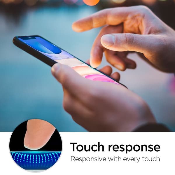 Spigen iPhone 11 / XR ALM Glas FC Heltäckande Skärmskydd