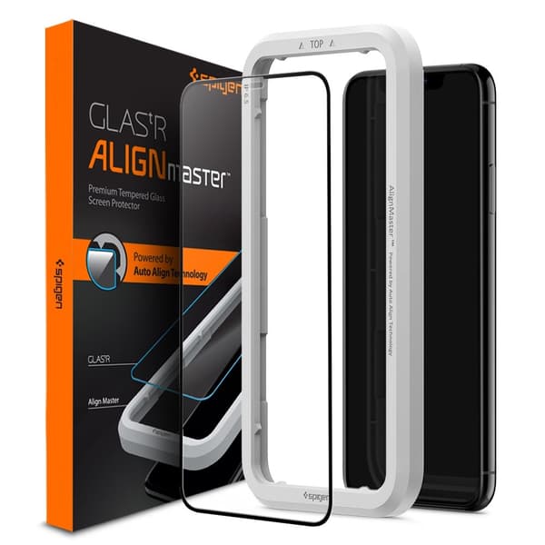 Spigen iPhone 11 / XR ALM Glas FC Heltäckande Skärmskydd