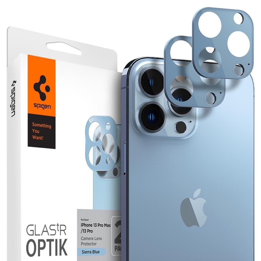 Spigen iPhone 13 Pro / 13 Pro Max 2PACK Optik.tR Linsskydd Härdat Glas