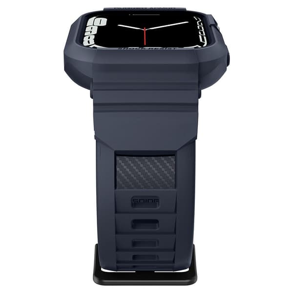 Spigen Apple Watch 44/45 mm Skal/Armband Rugged Armor 'Pro' Charcoal Grey