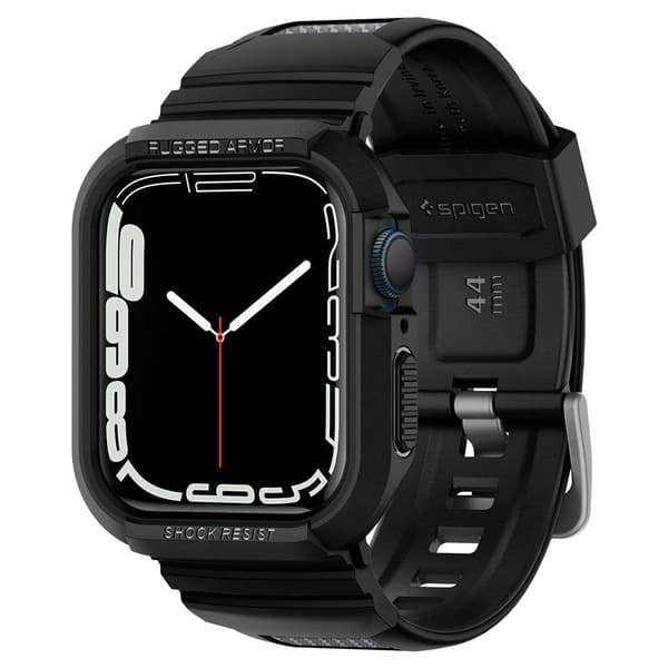 Spigen Apple Watch 44/45 mm Skal/Armband Rugged Armor 'Pro' Svart