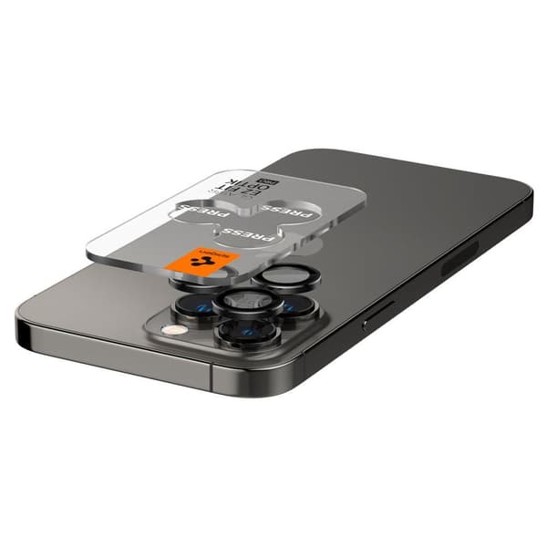 Spigen iPhone 14 Pro/Pro Max/15 Pro/Pro Max 2-PACK Optik.tR "Ez Fit" Linsskydd