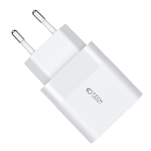 Tech-Protect 30W PD QC USB-C / USB-A Väggladdare Vit