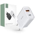 Miniatyrbild 1 av 6: Tech-Protect 30W PD QC USB-C / USB-A Väggladdare Vit