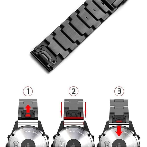 Tech-Protect Garmin Fenix 5/6/7 Armband Stainless Svart