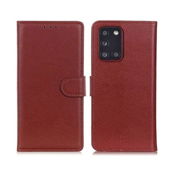 Samsung Galaxy A31 4G Läder Plånboksfodral Flip Stand – Brun