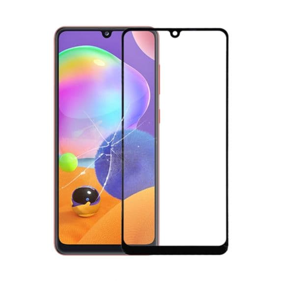 Samsung Galaxy A31 / 32 4G Skärmskydd – 3D Härdat Glas Svart (miljö)