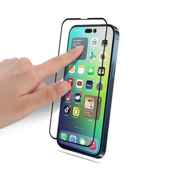 Skärmskydd iPhone 14 Pro Max i 3D Härdat Glas – Svart