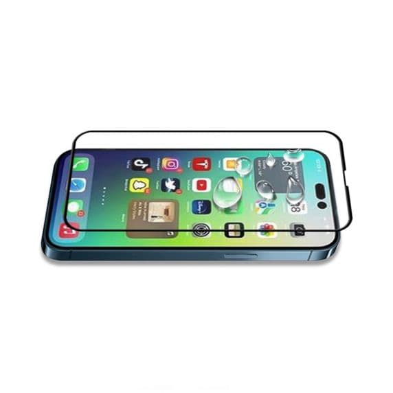 Skärmskydd iPhone 14 Pro Max i 3D Härdat Glas – Svart