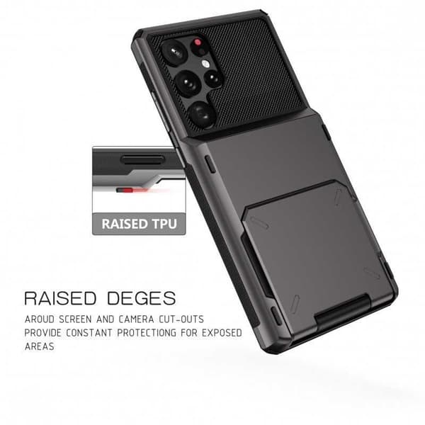 Huawei P30 Pro Stöttåligt Skal med Kortfack Void