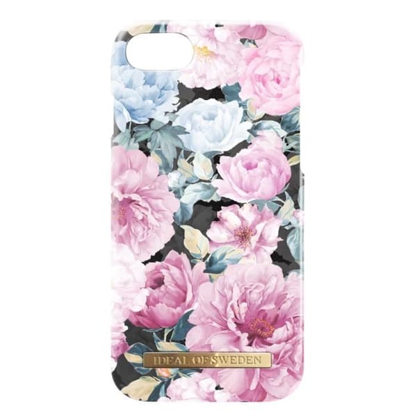 Coque iPhone SE 2022, 2020, 8, 7, 6S, 6 - Ideal of Sweden - Pionträdgård - Rigid - Rosa - Trådlös laddning QI