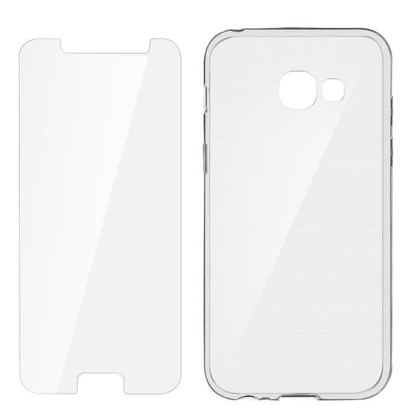 Pack 360 Skyddsfodral + Transparent härdat glasfilm för Samsung Galaxy A5 2017