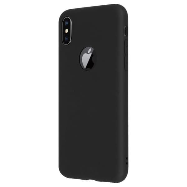 Coque - Forcell - iPhone X / XS - Soft Touch - Silikon Gel - Svart
