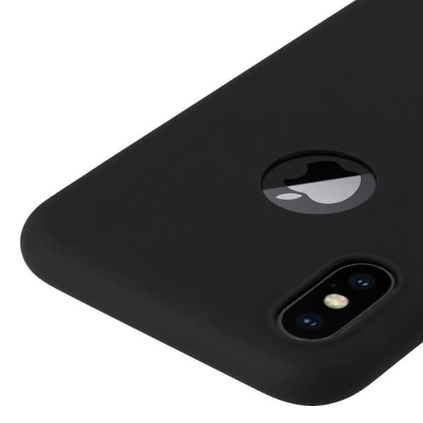 Coque - Forcell - iPhone X / XS - Soft Touch - Silikon Gel - Svart