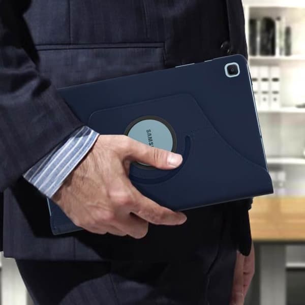 Fodral - Samsung - Galaxy Tab S6 Lite - Heltäckande - 360° Rotera Stöd - Blå
