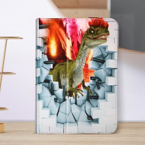 Tabletfodral 10 tum - AVIZAR - Dinosauriemönster - Stöd Funktion - Elastisk Stängning - Universell