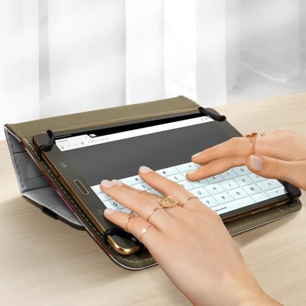 Tabletfodral 10 tum - AVIZAR - Dinosauriemönster - Stöd Funktion - Elastisk Stängning - Universell