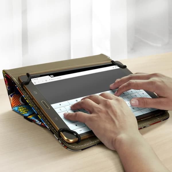 Tablet Fodral - Universell - 10 tum - Gatunmotiv - Elastisk Skydd - Video Stöd
