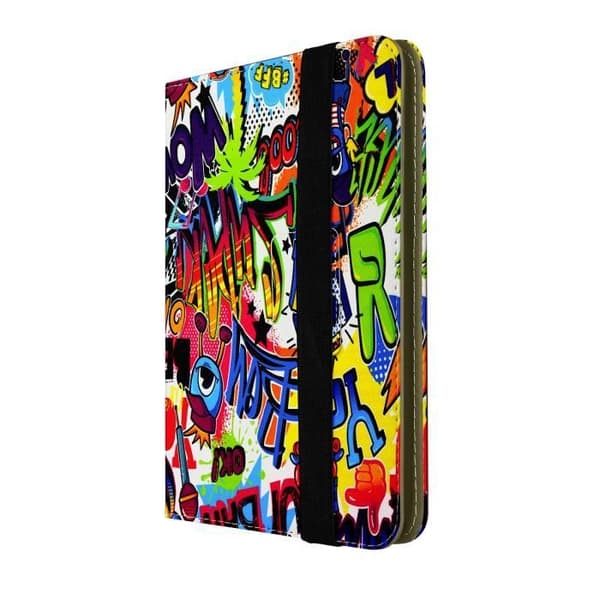 Tablet Fodral - Universell - 10 tum - Gatunmotiv - Elastisk Skydd - Video Stöd