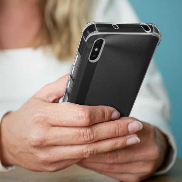 Coque och Härdat Glas - Xiaomi - Redmi 9A/9AT - Mjuk - Transparent - Effektivt Skydd