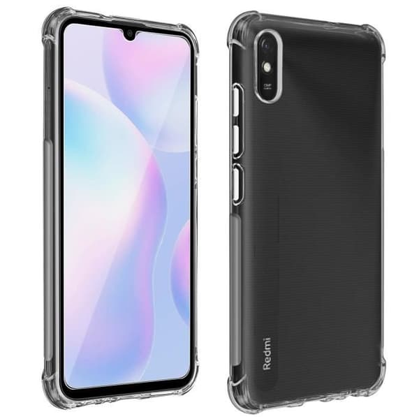 Coque och Härdat Glas - Xiaomi - Redmi 9A/9AT - Mjuk - Transparent - Effektivt Skydd