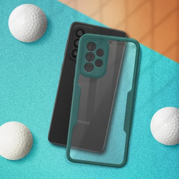 Heltäckande skal - AVIZAR - Galaxy A33 5G - Plexiglas och polymer - Grön - Förstärkta hörn