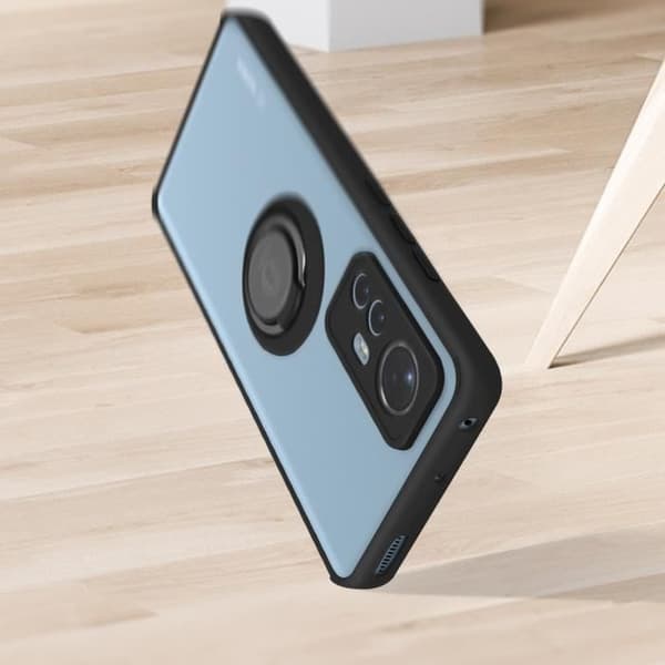 Skyddshölje - AVIZAR - Xiaomi 12 och 12X - Bi-material - Metallring - Svart