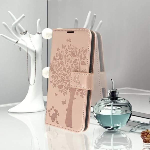 Samsung S22 fodral - FORCELL - Mandala Tree - Fullständigt skydd - Rose Gold