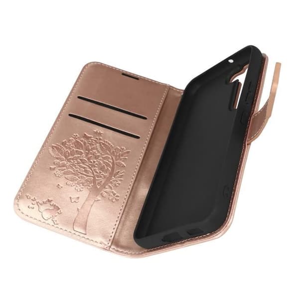 Samsung S22 fodral - FORCELL - Mandala Tree - Fullständigt skydd - Rose Gold
