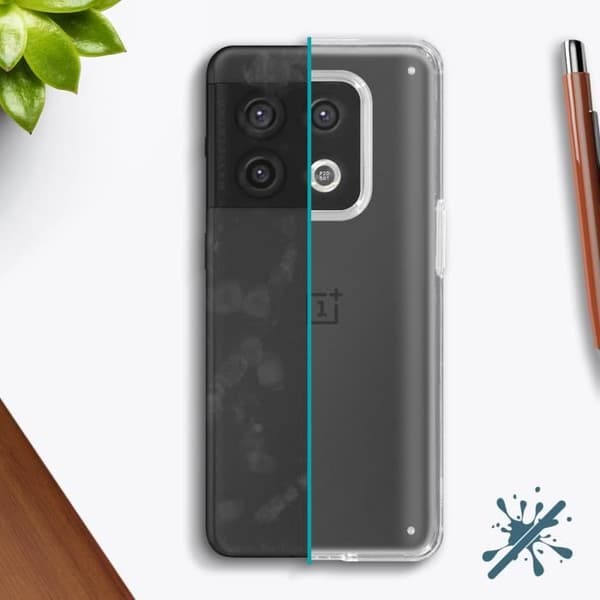 Bakskydd - IMAK - OnePlus 10 Pro - Transparent - Flexibel - Förstärkta hörn