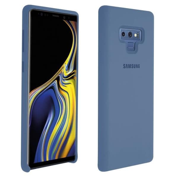 Coque - Samsung - Galaxy Note 9 - Silikon - Soft Touch - Svart/Blå
