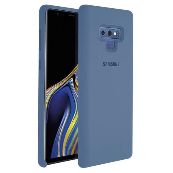 Coque - Samsung - Galaxy Note 9 - Silikon - Soft Touch - Svart/Blå
