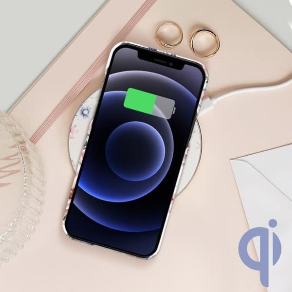 Coque iPhone 12/12 Pro - IDEAL OF SWEDEN - Floral Romance - Rose - Hård - Kompatibel med trådlös QI-laddning