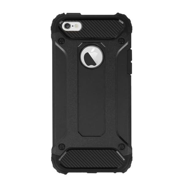 Stöttekskalk - Apple - iPhone 6/6s - Silikongel - Polykarbonat - Svart
