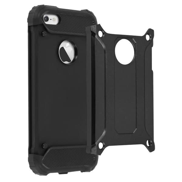 Stöttekskalk - Apple - iPhone 6/6s - Silikongel - Polykarbonat - Svart