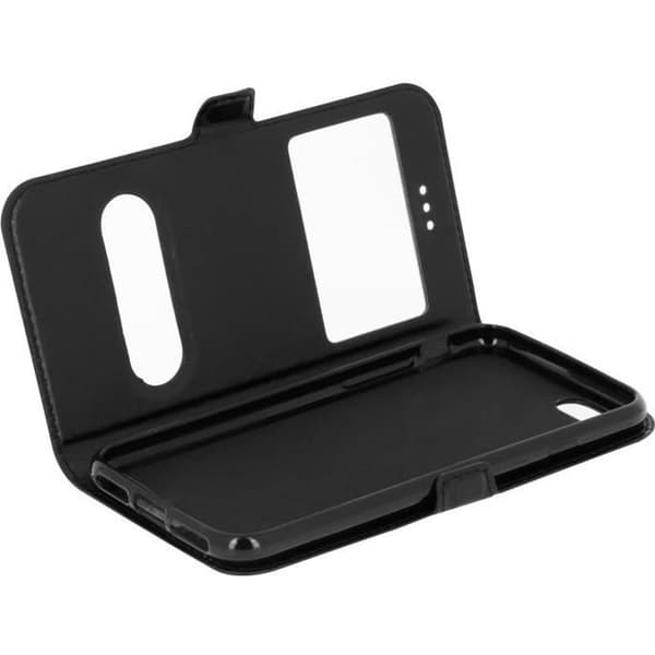 iPhone 7 / iPhone 8 Dubbelfönsterfodral Silikon Gel Fodral - svart