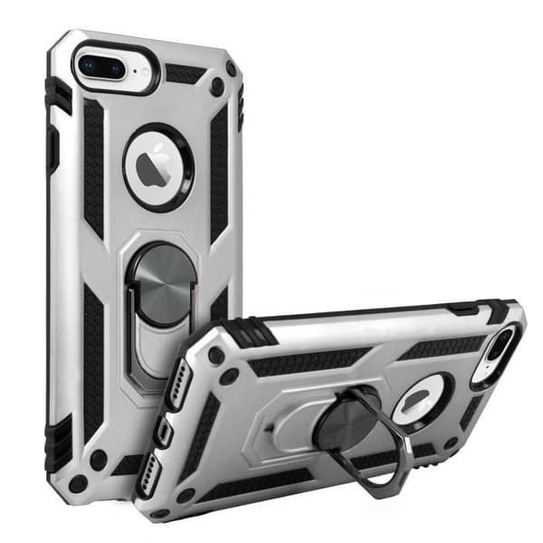Coque - AVIZAR - iPhone 6/6S/7/8 Plus - Hybride - Silver - Inbyggd videostöd
