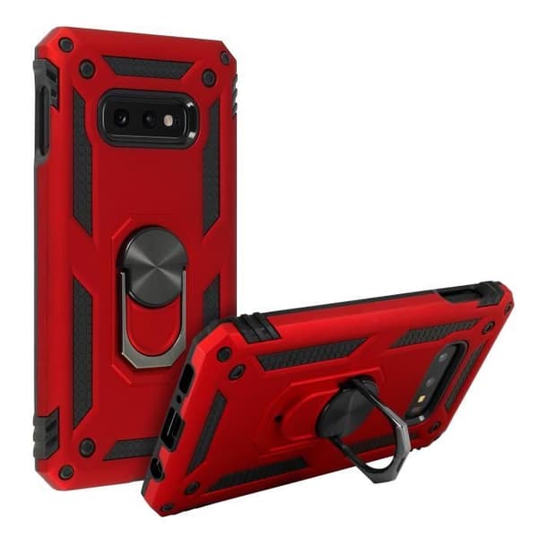 Coque - AVIZAR - Galaxy S10e - Bi-materiel - Hård och Mjuk - Röd