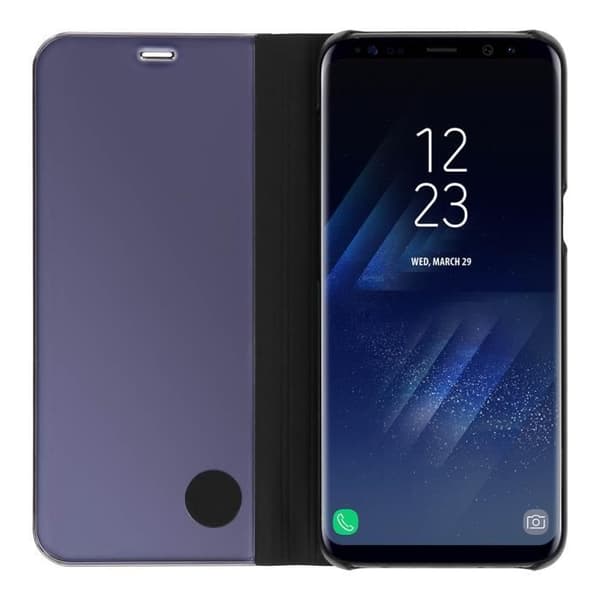 Hållare Flip Cover - AVIZAR - Samsung Galaxy S8 Plus - Svart - Semihård - Ställningsfunktion
