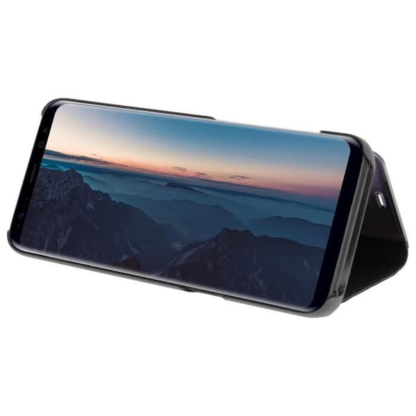 Hållare Flip Cover - AVIZAR - Samsung Galaxy S8 Plus - Svart - Semihård - Ställningsfunktion