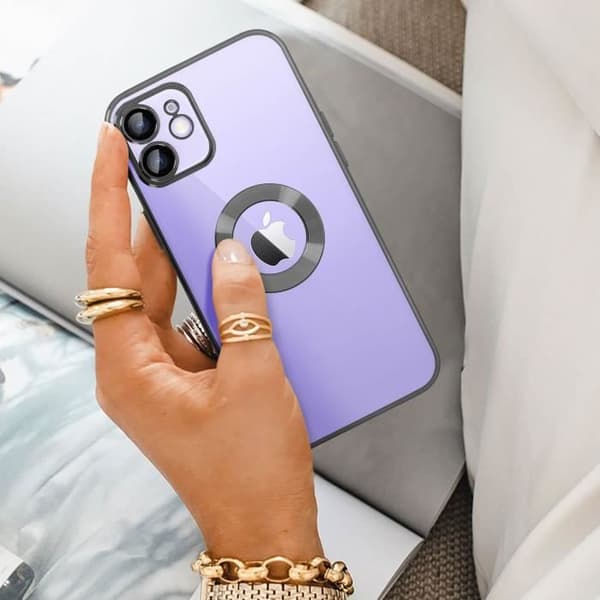 iPhone 12-fodral - AVIZAR - Flexibelt - Svart krom - Kameraskydd - Åtkomst till funktioner