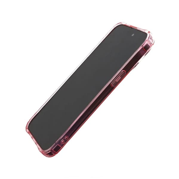 iPhone 14 Pro Stöttåligt Skal med Korthållare - Rosa
