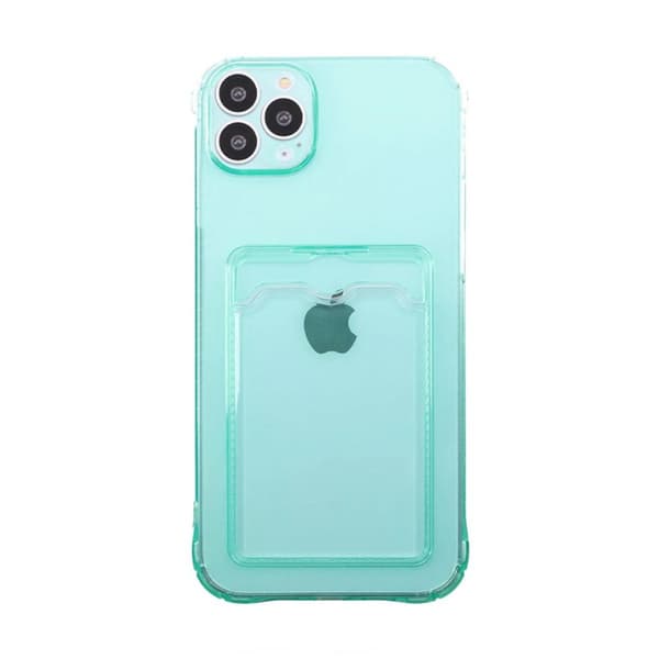 iPhone 14 Pro Max Stöttåligt Skal med Korthållare - Grön