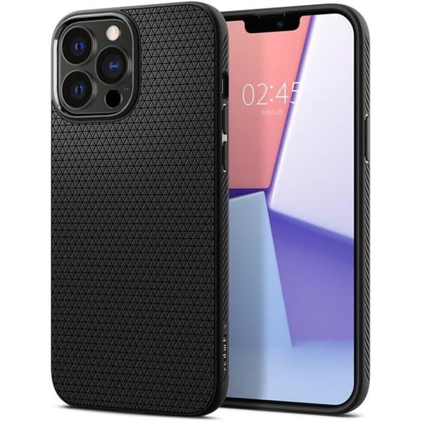 Fodral - SPIGEN - Liquid Air™ - iPhone 13 Pro - Svart - Stöt- och repskydd
